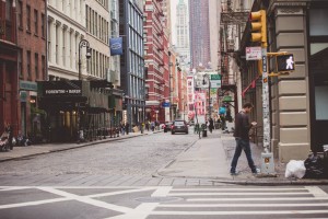 Pouličná scéna v Soho