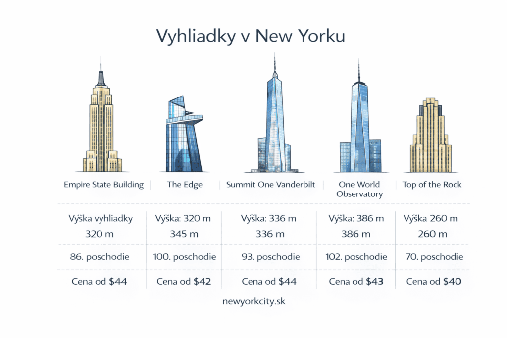 Porovnanie vyhliadok v New Yorku